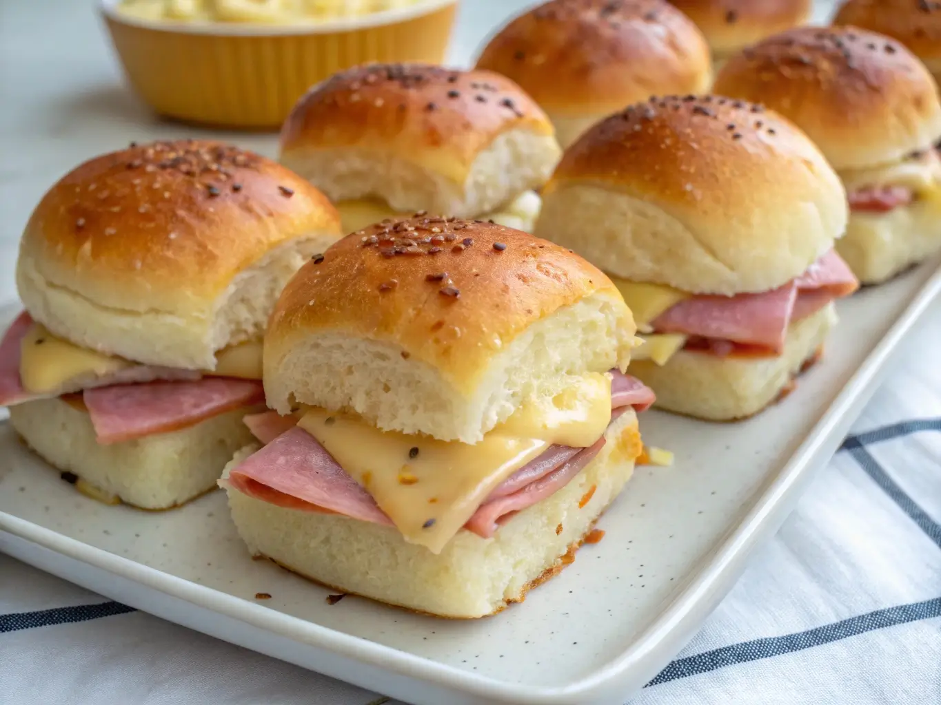 Baked Ham and Cheese Sliders: