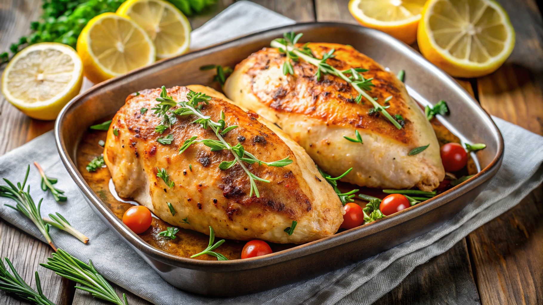 Baked Split Chicken Breast