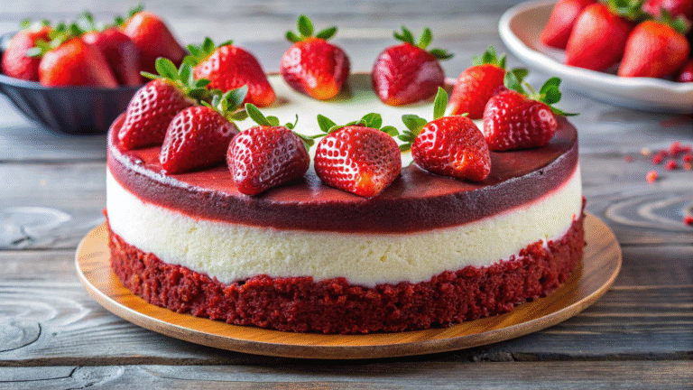 Red velvet strawberry cheesecake
